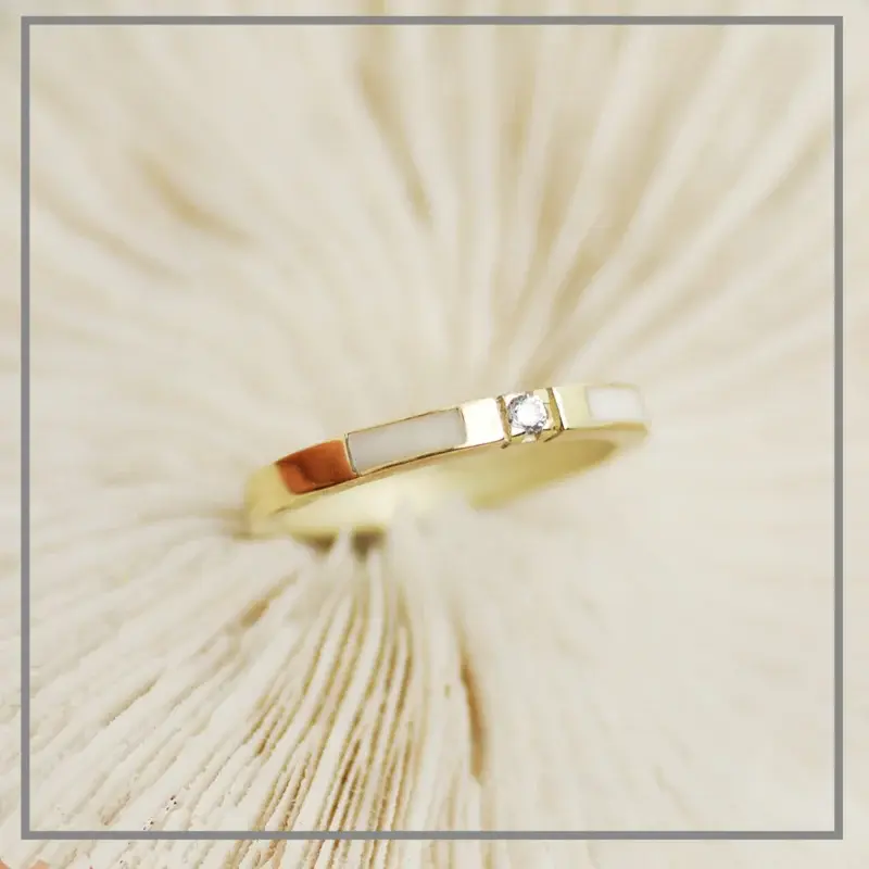 Moedermelk ring Goud Capsule Geboortesteen