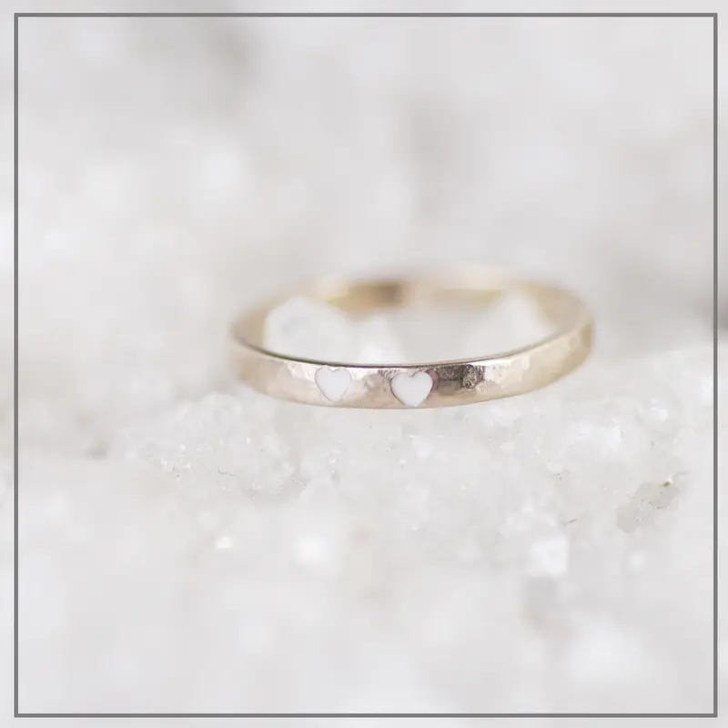 Moedermelk ring Hartendief Witgoud