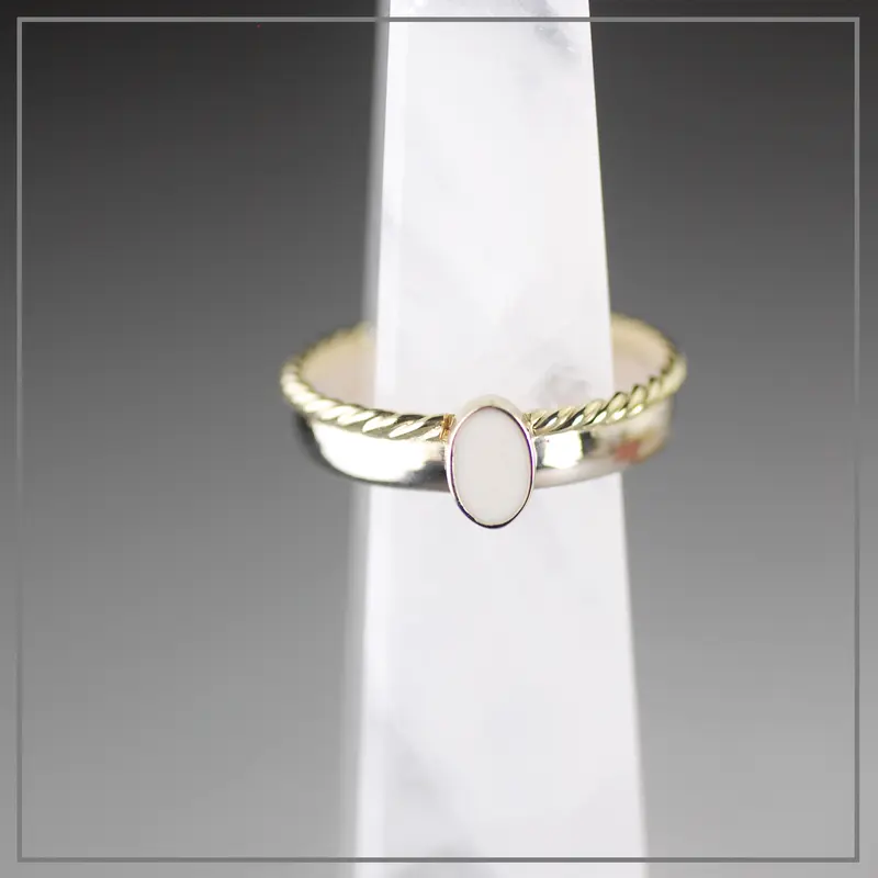 Moedermelk ring Jamie zilver met goud