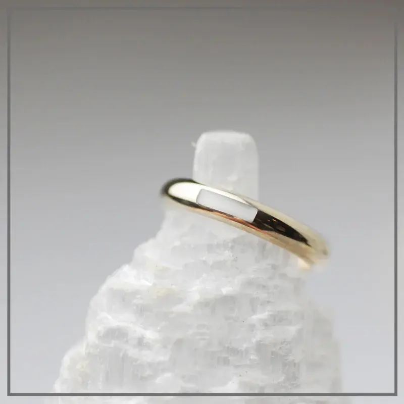 Moedermelk ring LuX Witgoud