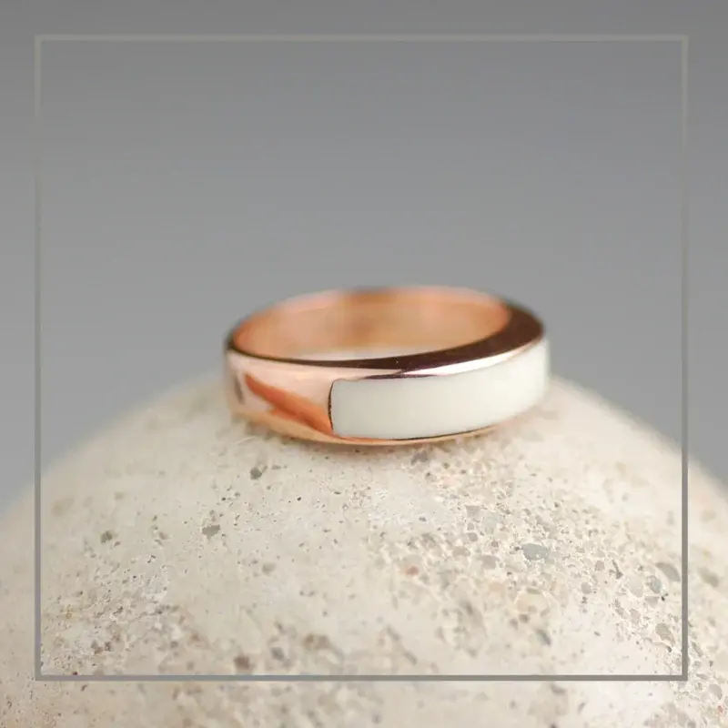 Moedermelk ring Minimal Design Rosegoud