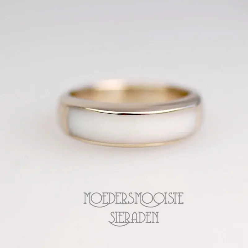 Moedermelk ring Minimal Design Witgoud