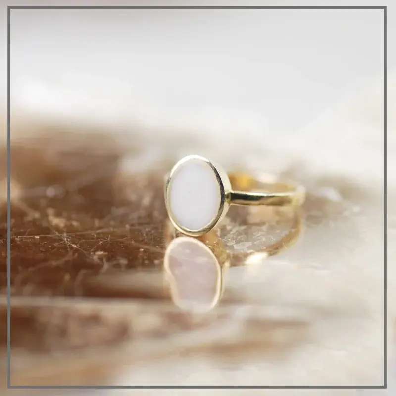 Moedermelk ring Noah Oval Gold