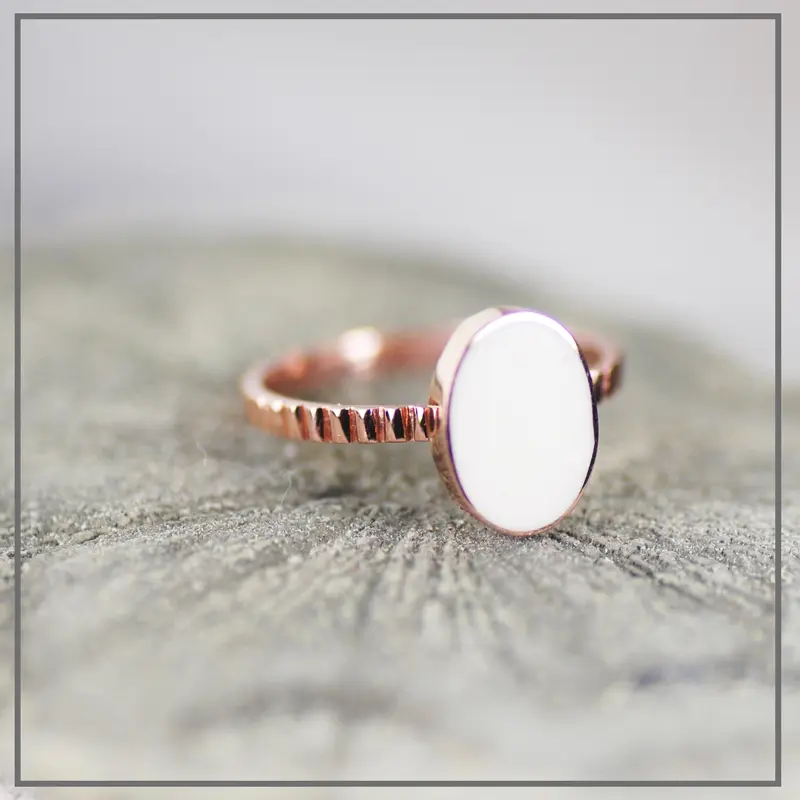 Moedermelk ring Veritatem Rosegoud