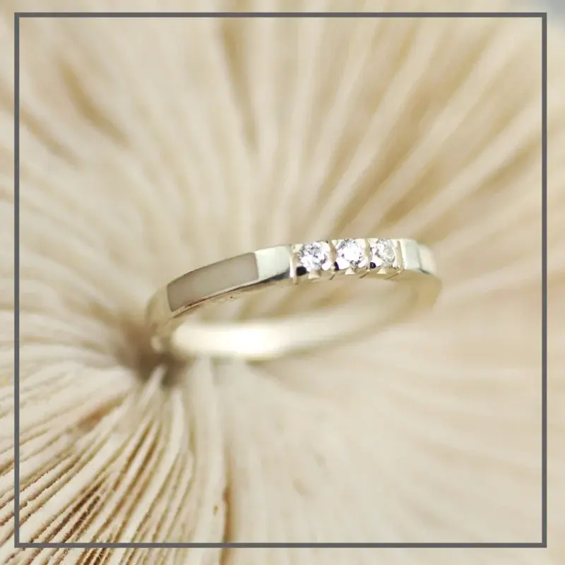 Moedermelk ring Zilver Capsule 3 Stones