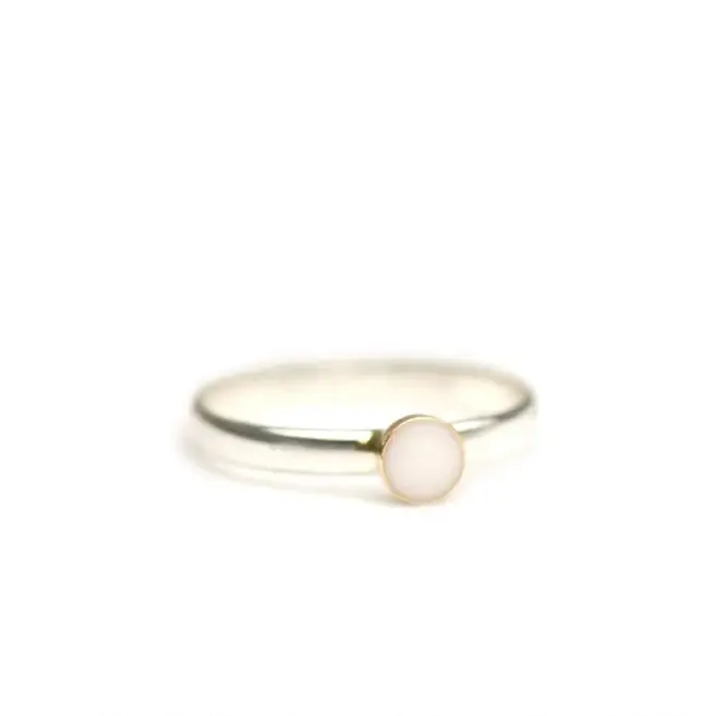 Moedermelk ring Zilver & Goud Klein