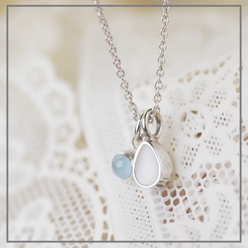 Moedermelkketting Soft Pale Blue