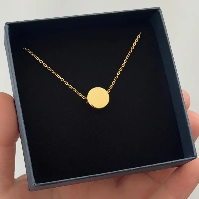 Munt met Initialen | Graveerbare Ketting