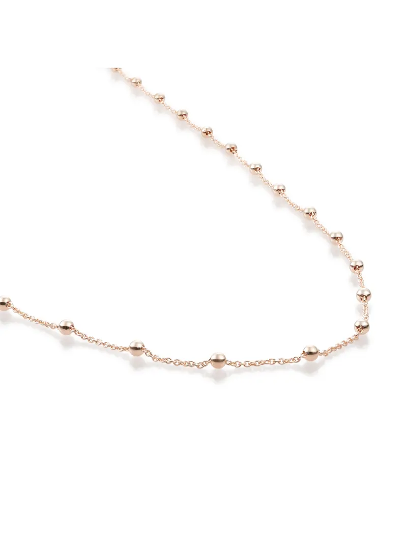 Necklace - Ball chain rose gold plated - Silver - 60cm