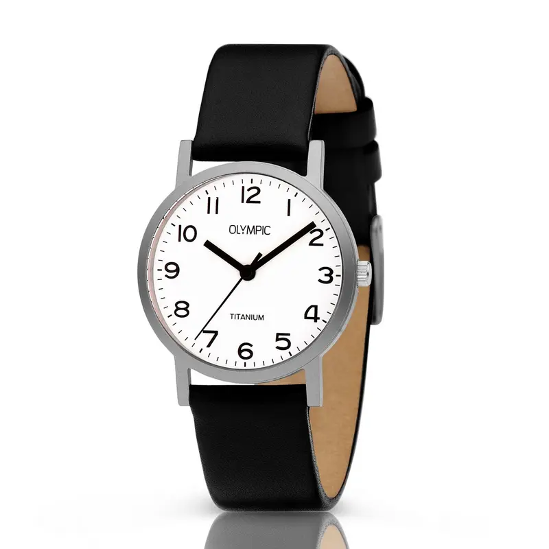 Olympic JOSH Titaan Leer Horloge OL26DTL071