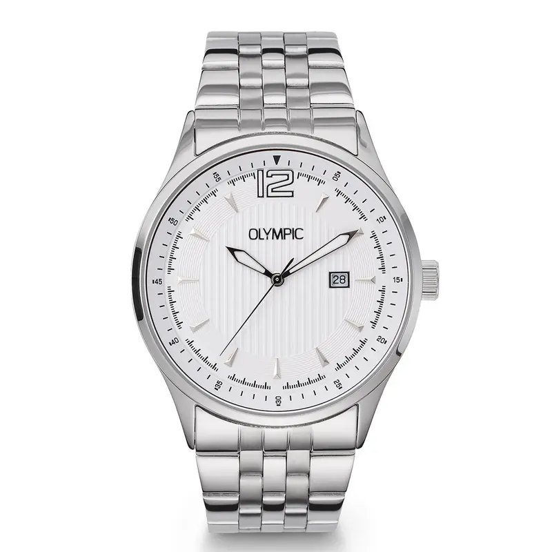 Olympic OL75HSS009 Senne Horloge Heren Staal 43mm
