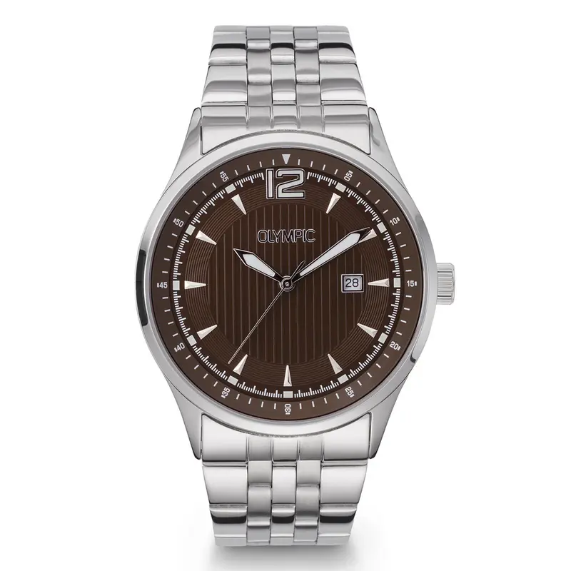 Olympic OL75HSS010 Senne Horloge Heren Staal 43mm