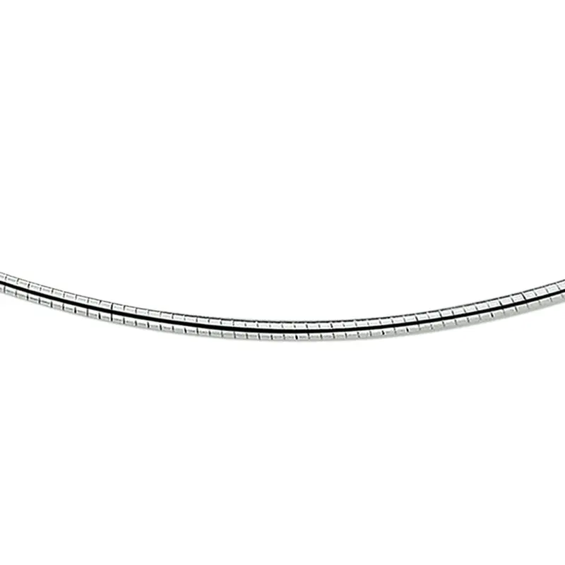 Omega rond 2,0 mm zilver gerhodineerd – 1302657