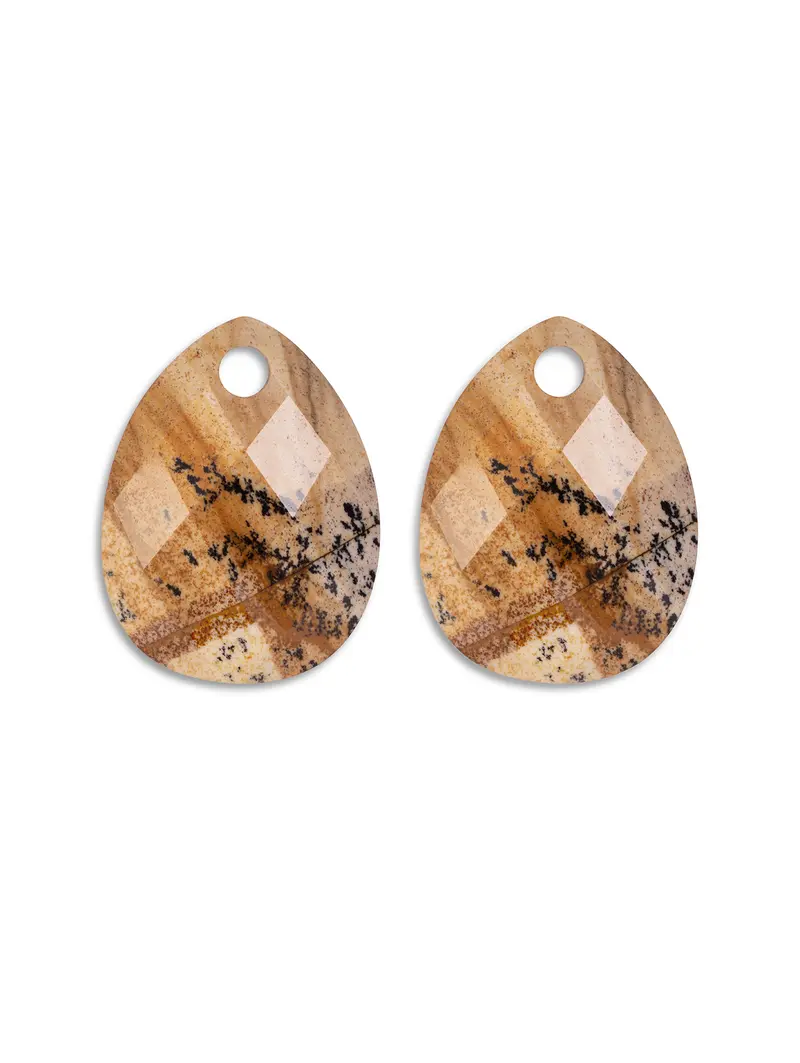 Oorbel Edelstenen Afterglow Landscape Jasper