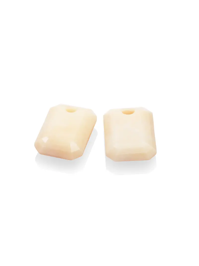 Oorbel Edelstenen Baguette Beige Agate