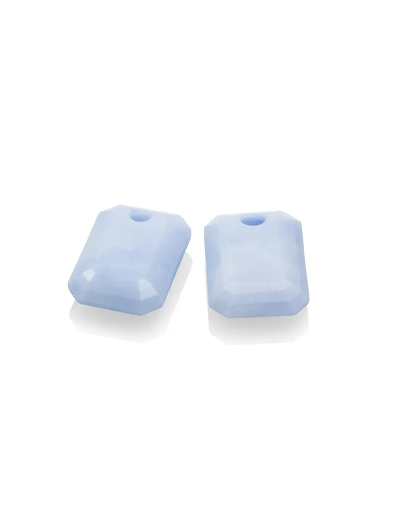 Oorbel Edelstenen Baguette Blue Lace Agate