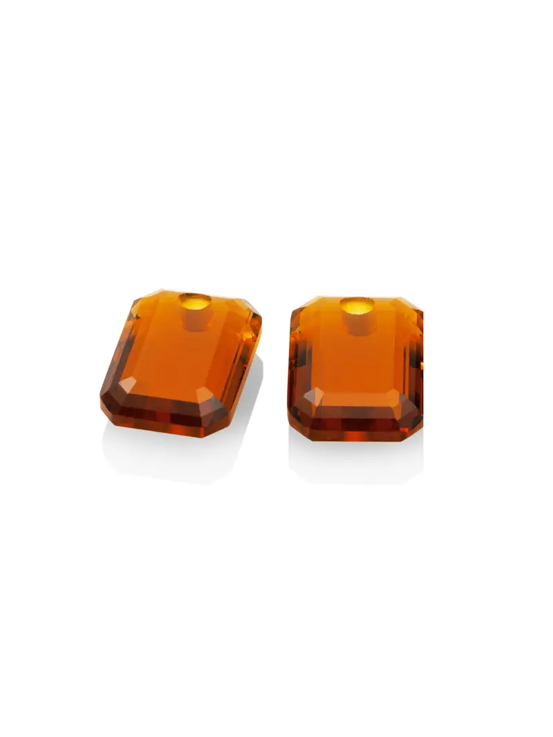 Oorbel Edelstenen Baguette Citrine Quartz