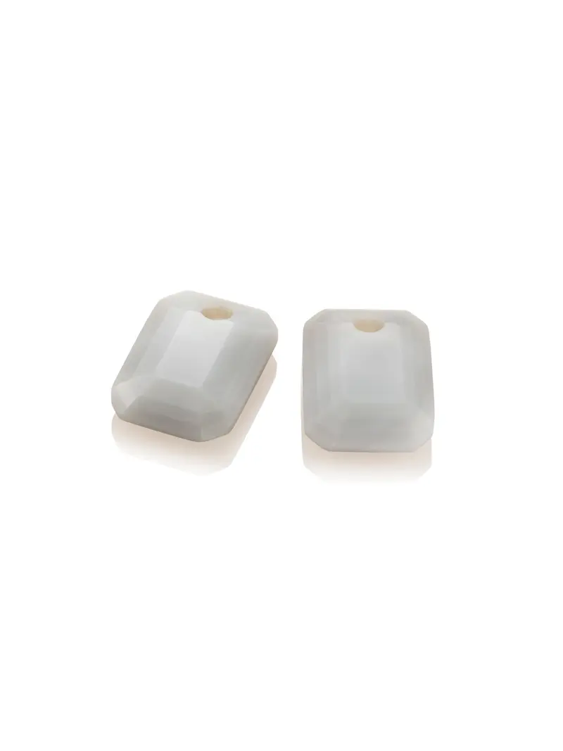 Oorbel Edelstenen Baguette Grey Agate