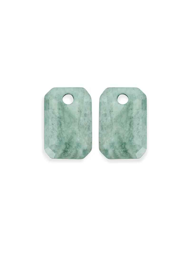 Oorbel Edelstenen Baguette Rich Green Amazonite