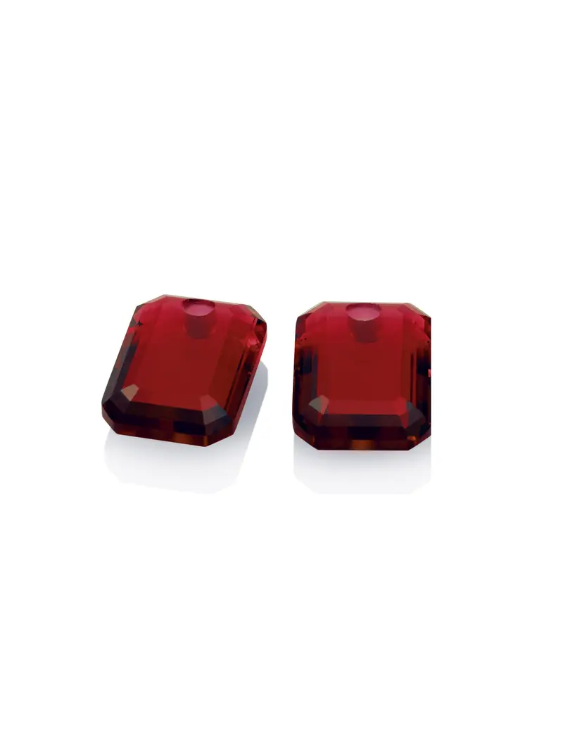 Oorbel Edelstenen Baguette Ruby Quartz