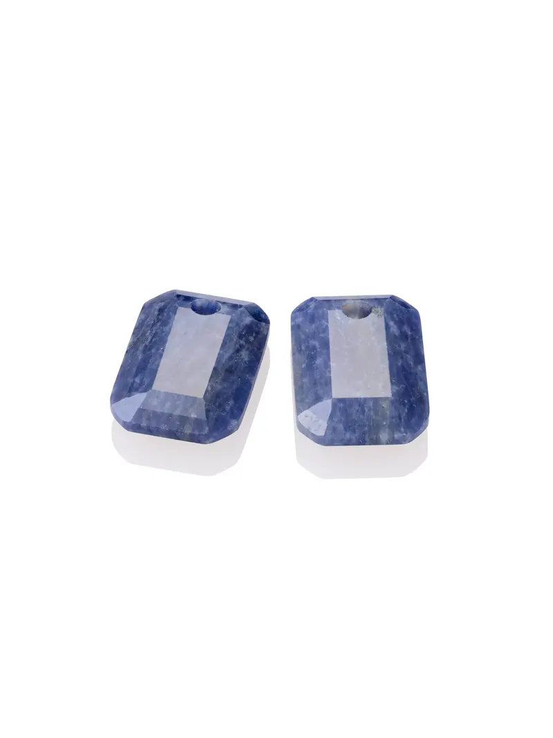 Oorbel Edelstenen Baguette Sodalite
