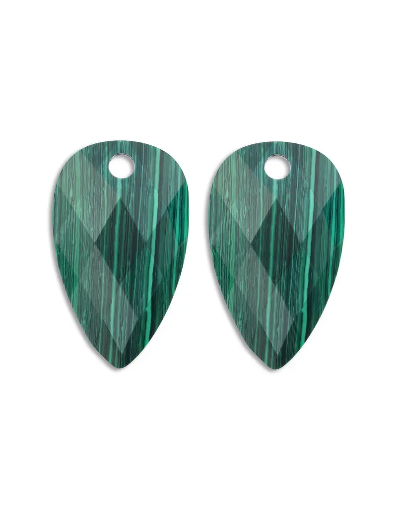 Oorbel Edelstenen Blossom Malachite