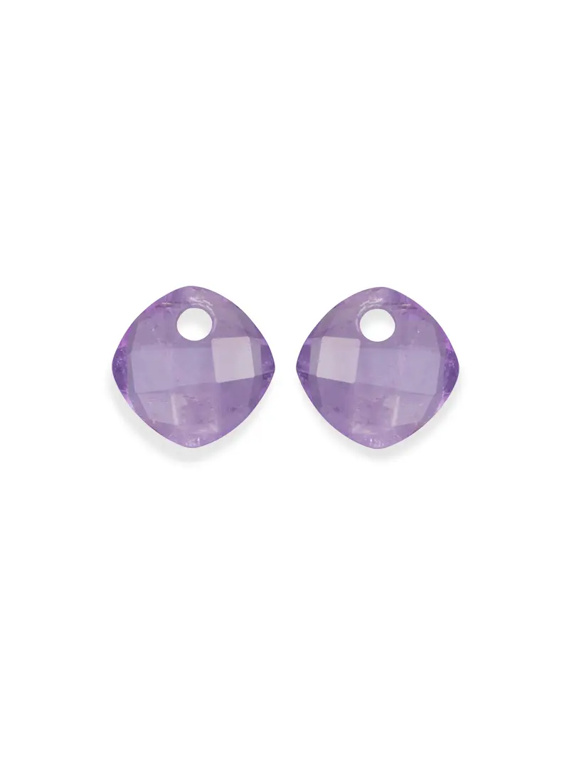 Oorbel Edelstenen Cushion Cut Amethyst