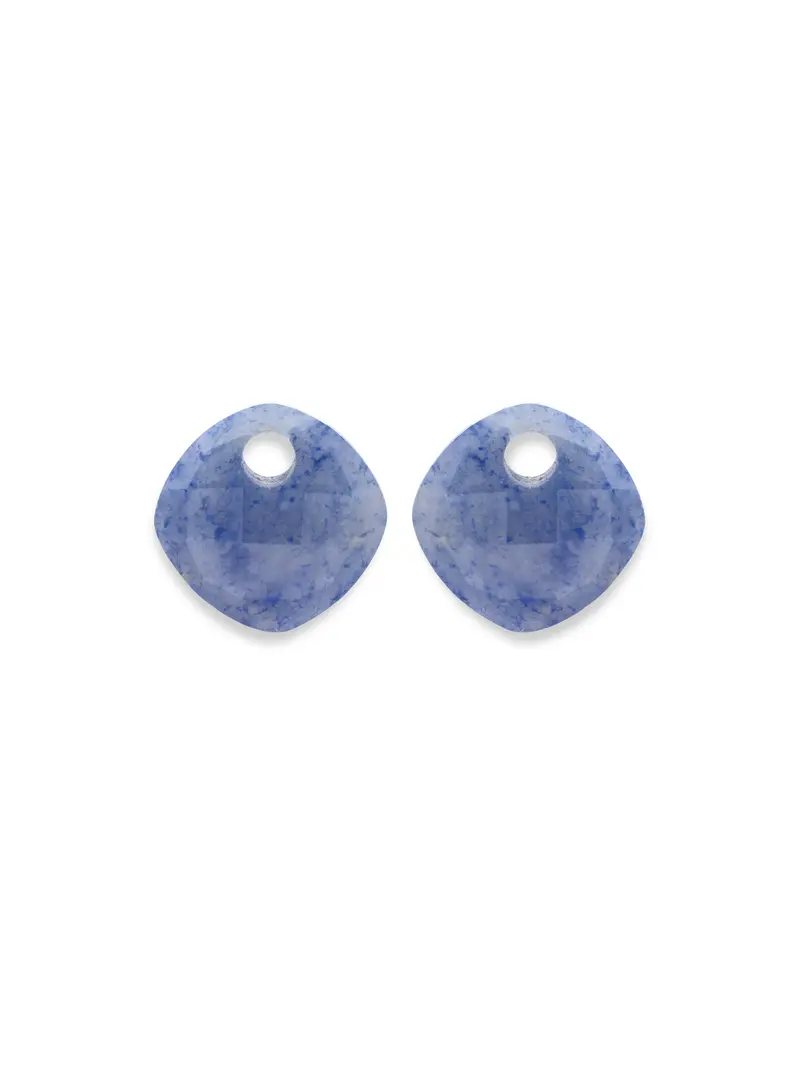 Oorbel Edelstenen Cushion Cut Blue Aventurine