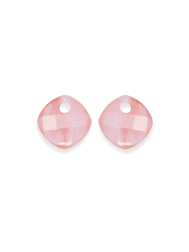 Oorbel Edelstenen Cushion Cut Cherry Quartz