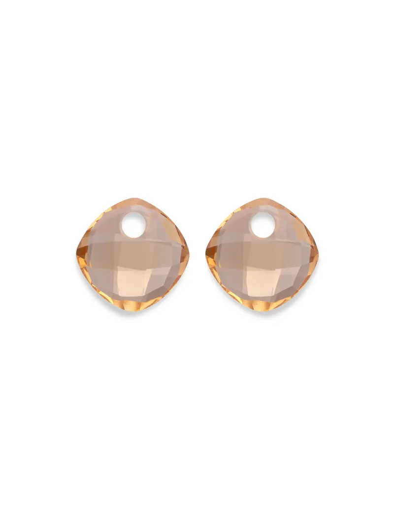 Oorbel Edelstenen Cushion Cut Light Gold Citrine Quartz