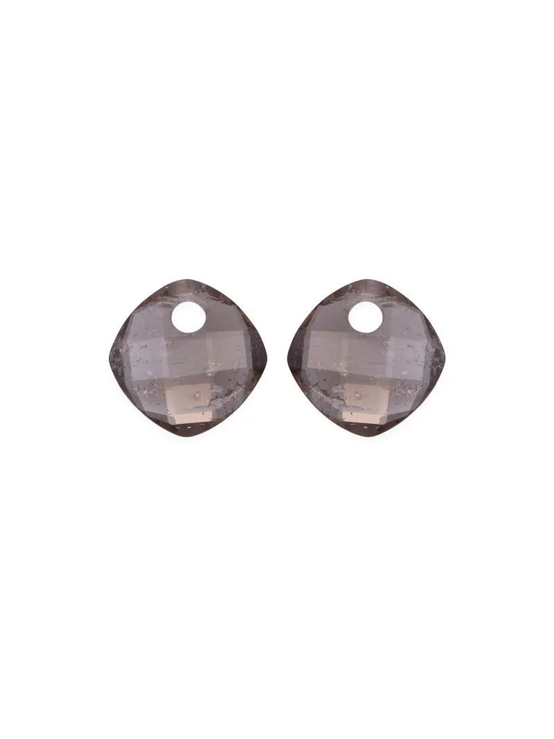 Oorbel Edelstenen Cushion Cut Smoky Quartz