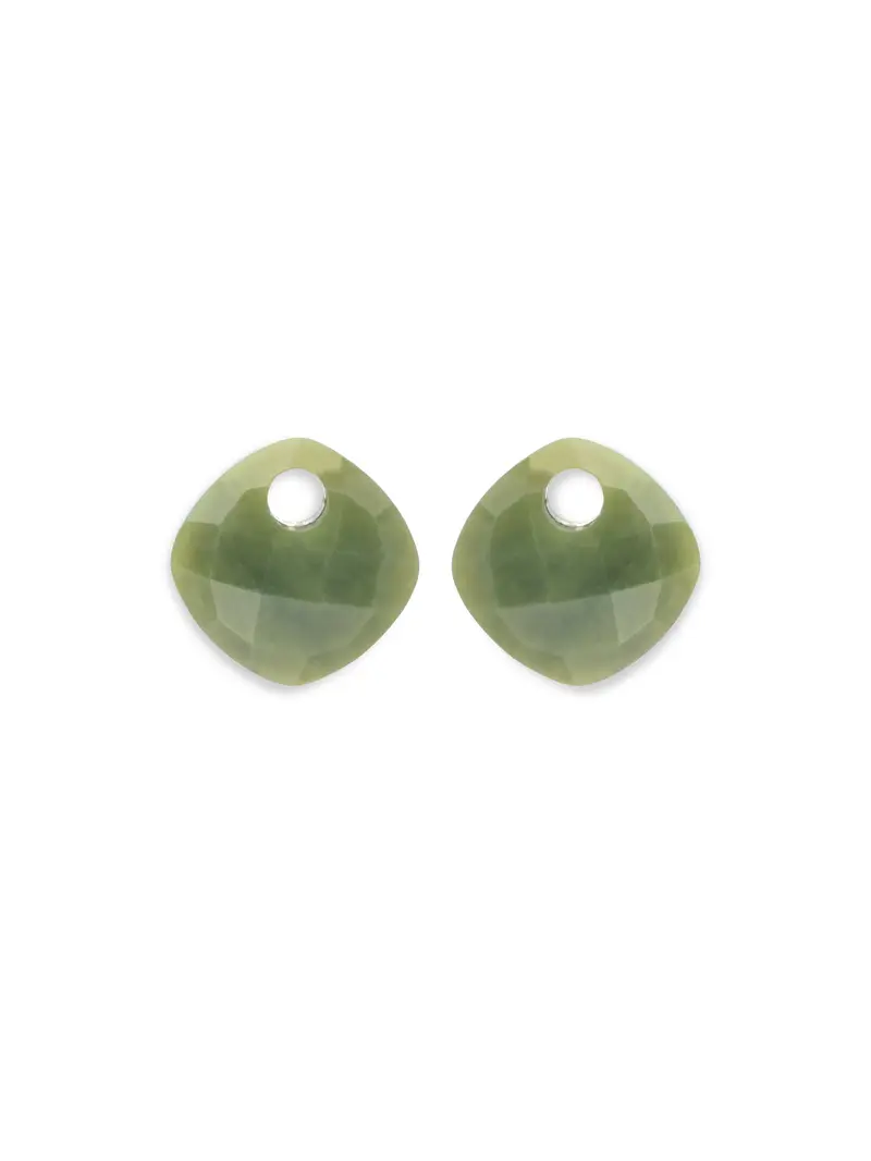 Oorbel Edelstenen Cushion Cut Southern Jade