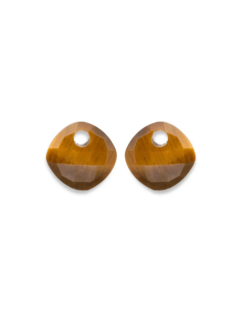 Oorbel Edelstenen Cushion Cut Tiger Eye