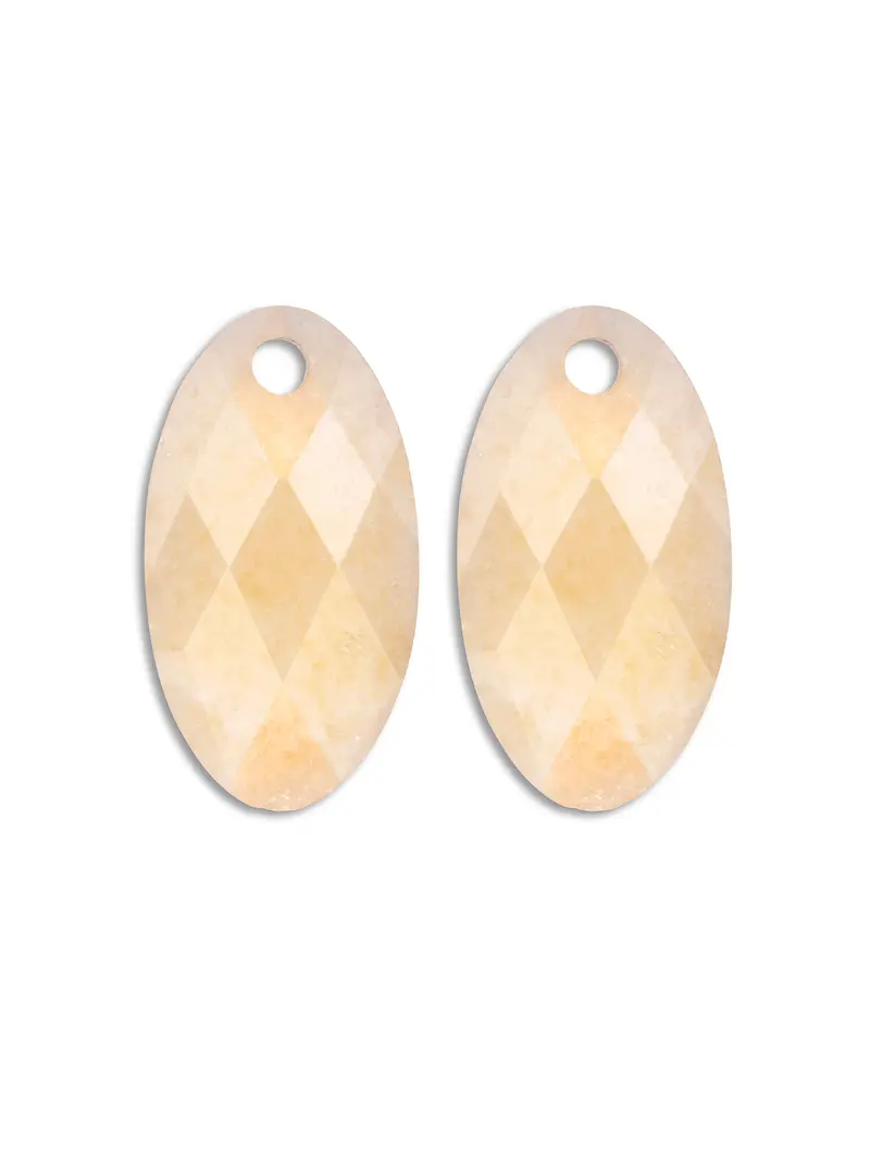 Oorbel Edelstenen Large Leaf Buttery Jade