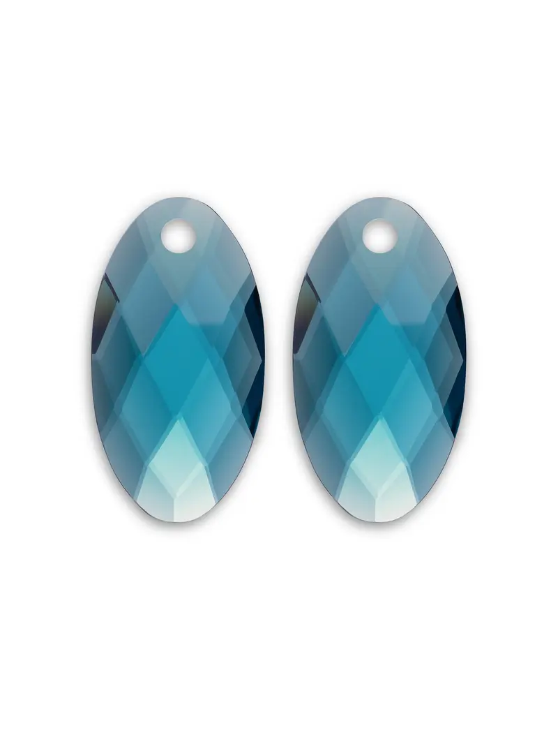 Oorbel Edelstenen Large Leaf Turquoise Quartz
