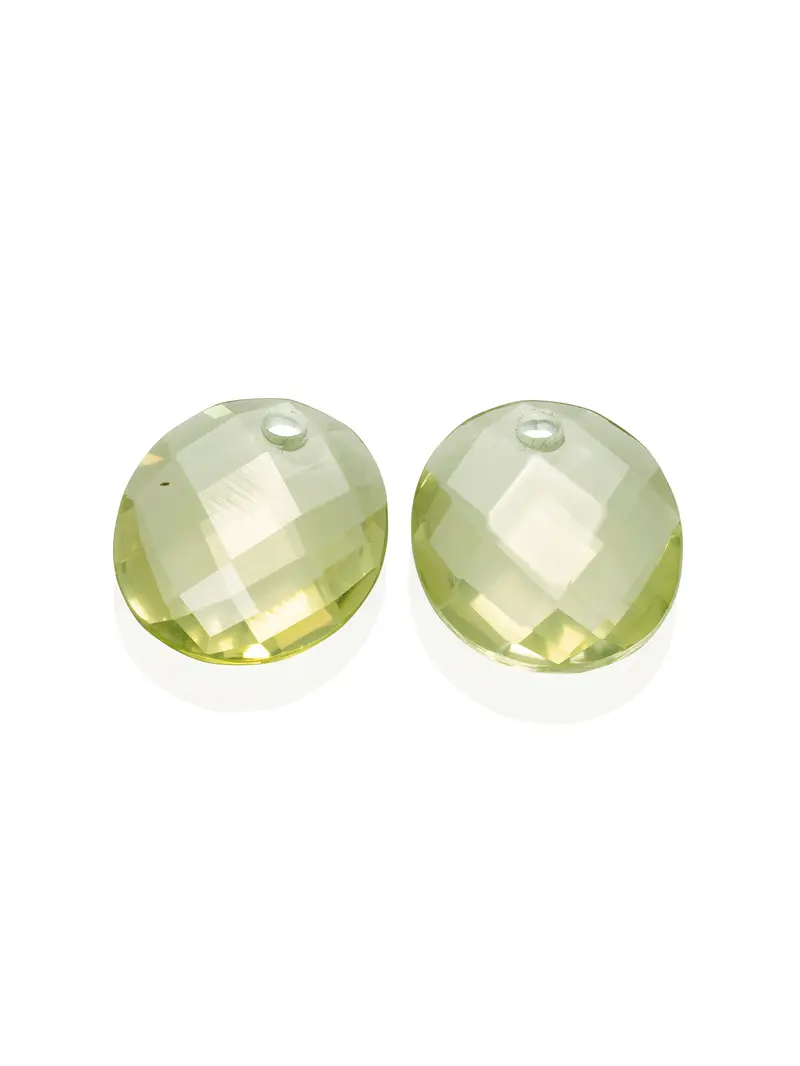 Oorbel Edelstenen Large Oval Lemon Quartz