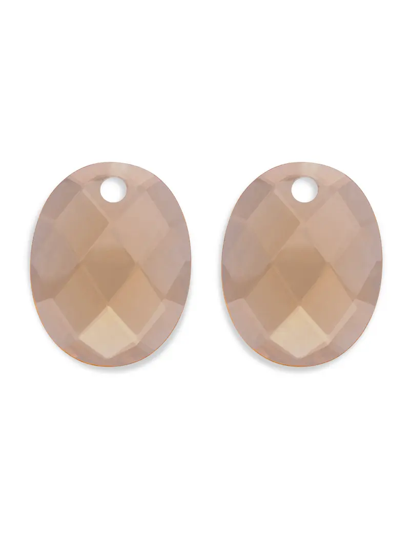 Oorbel Edelstenen Large Oval Light Gold Citrine Quartz