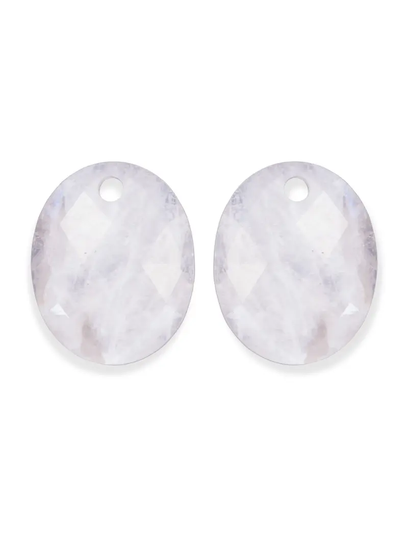 Oorbel Edelstenen Large Oval Moonstone