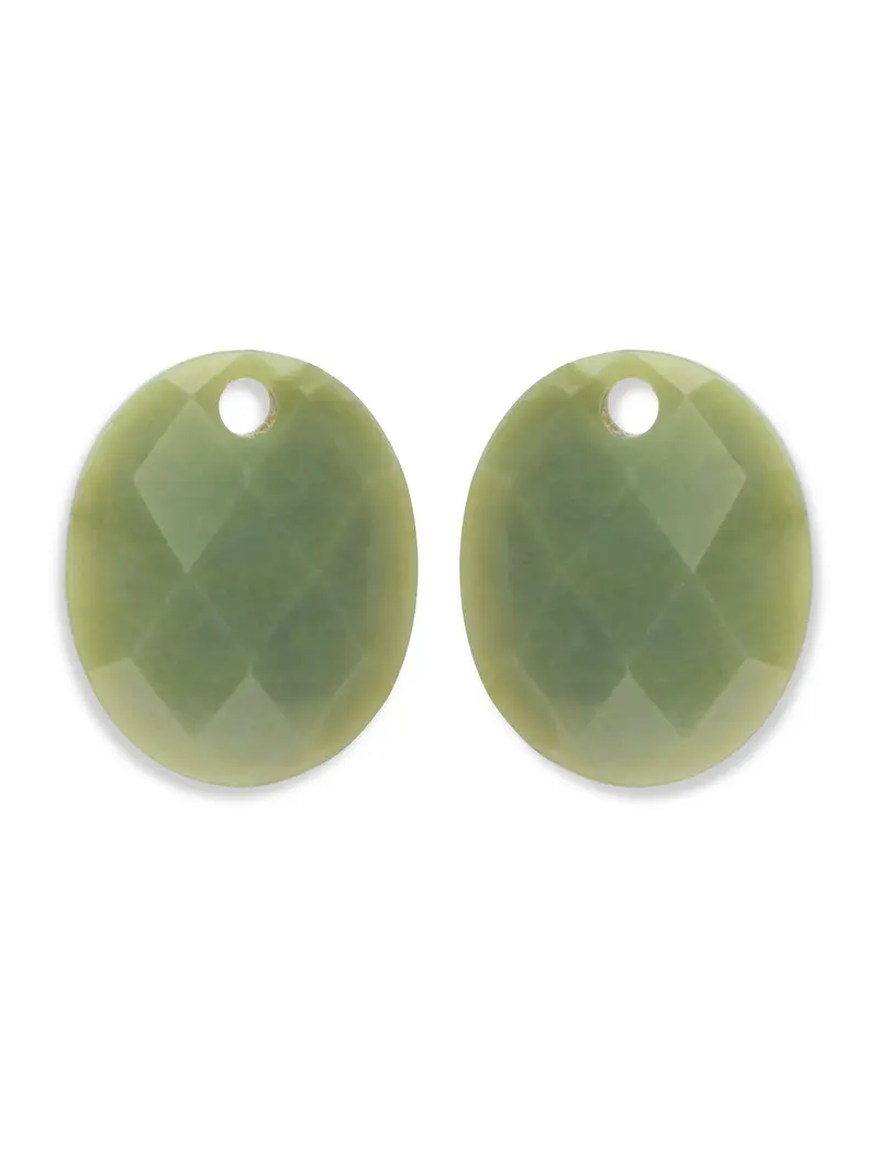 Oorbel Edelstenen Large Oval Southern Jade