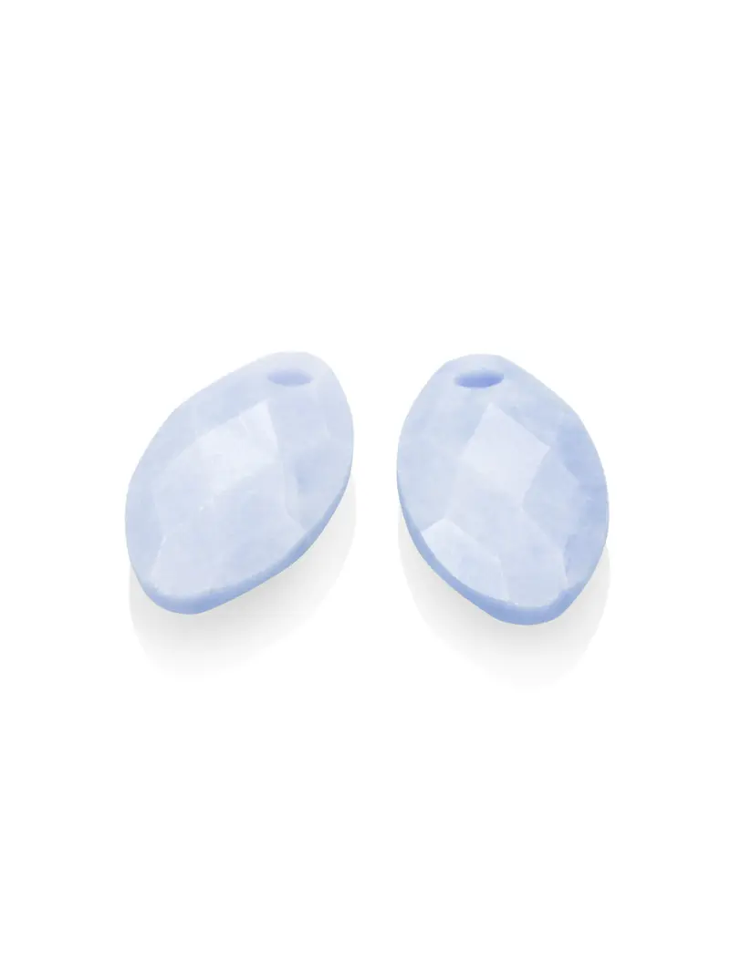 Oorbel Edelstenen Leaf Blue Lace Agate