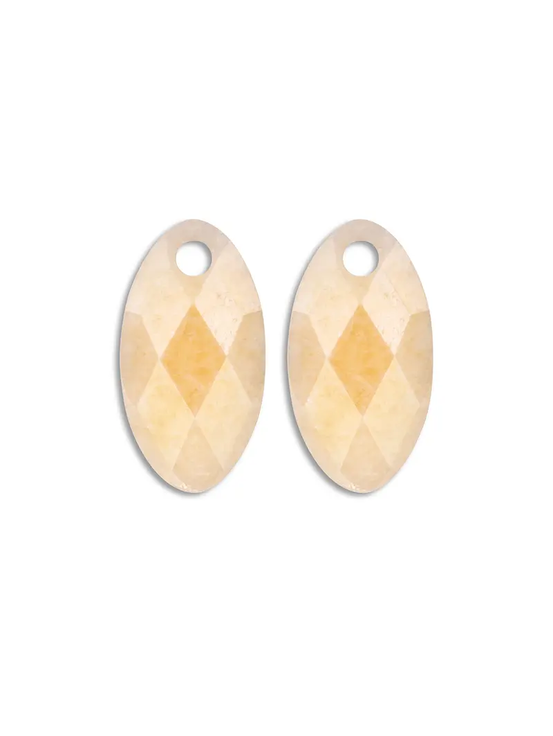 Oorbel Edelstenen Leaf Buttery Jade