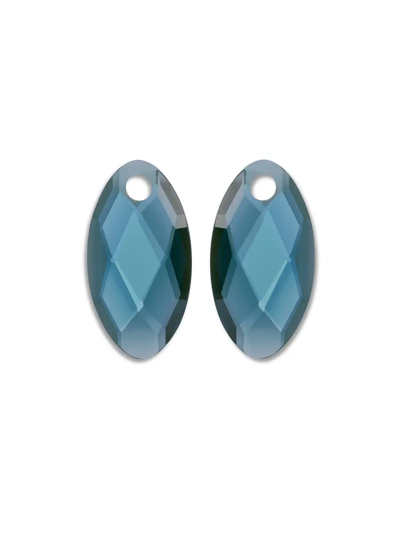 Oorbel Edelstenen Leaf Ocean Topaz Quartz