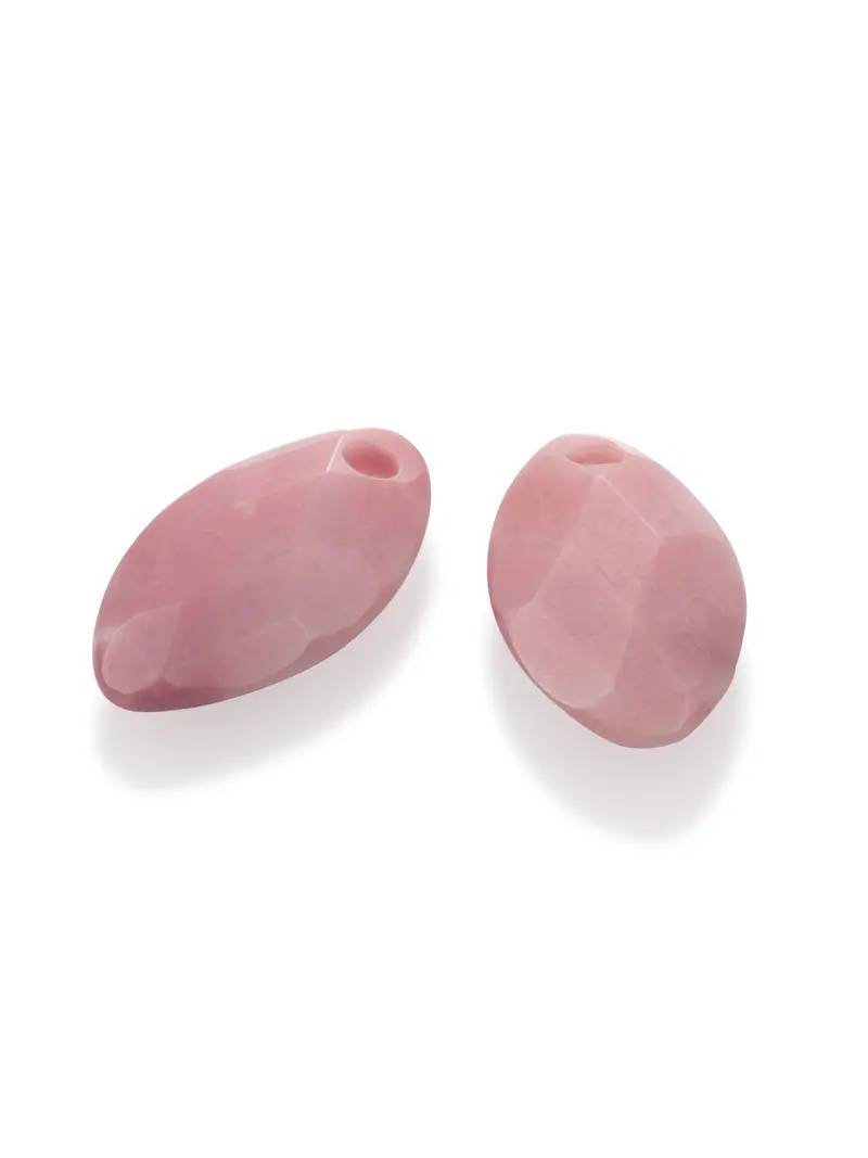 Oorbel Edelstenen Leaf Pink Rhodonite
