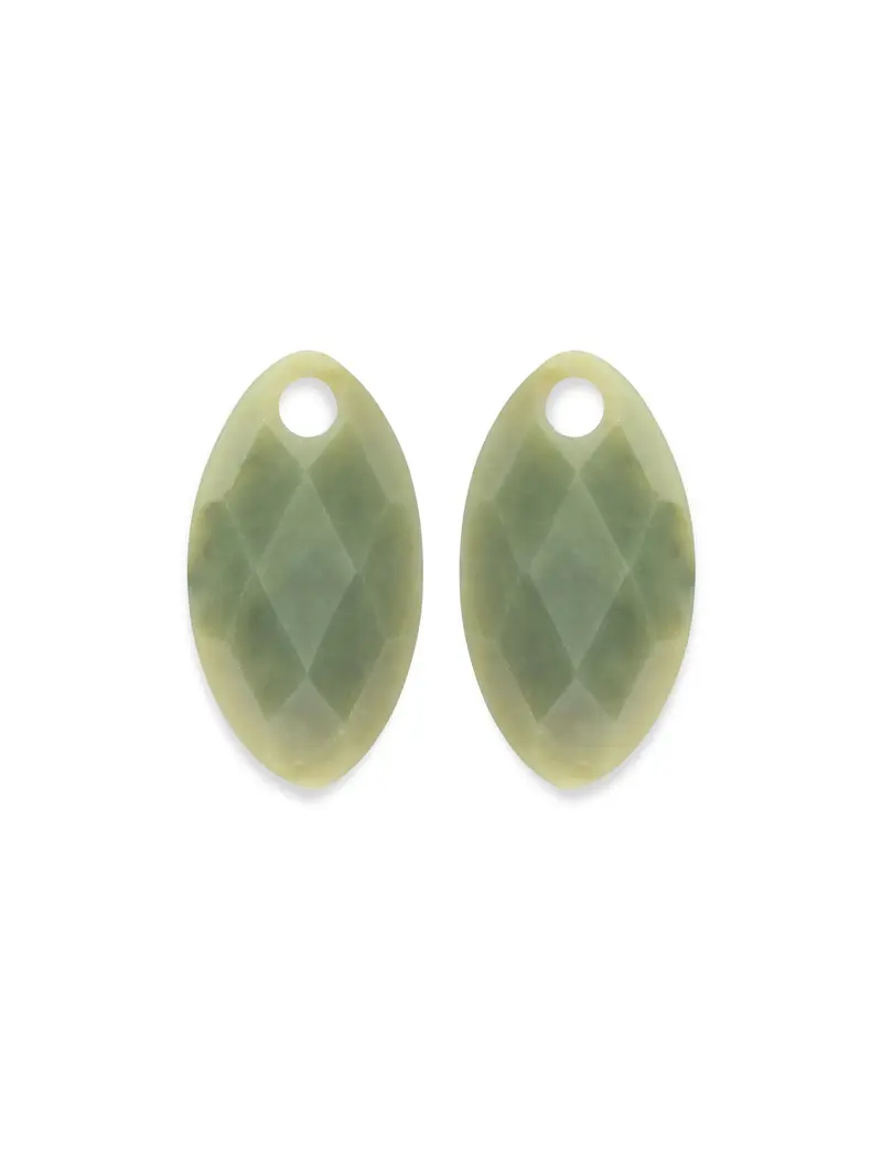 Oorbel Edelstenen Leaf Southern Jade