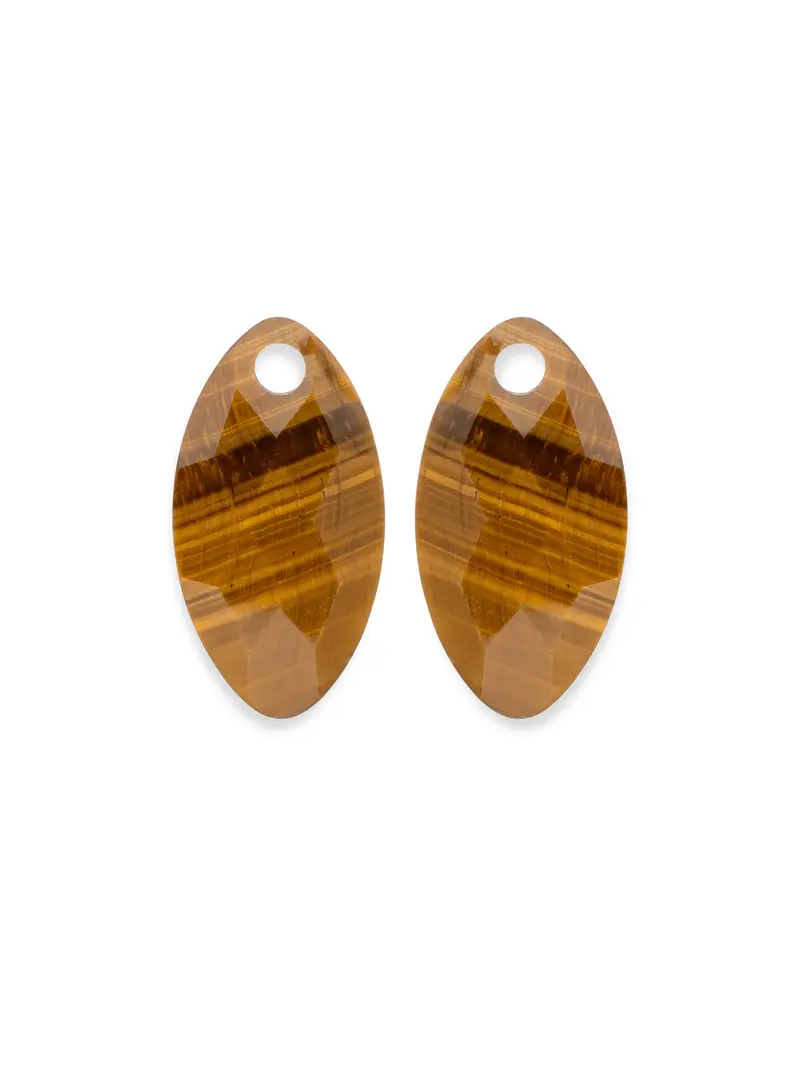 Oorbel Edelstenen Leaf Tiger Eye