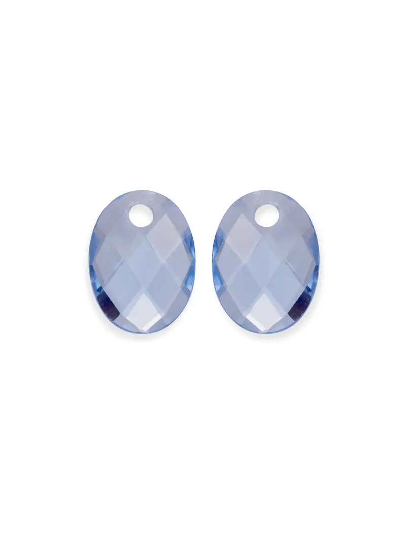 Oorbel Edelstenen Medium Oval Aquamarine