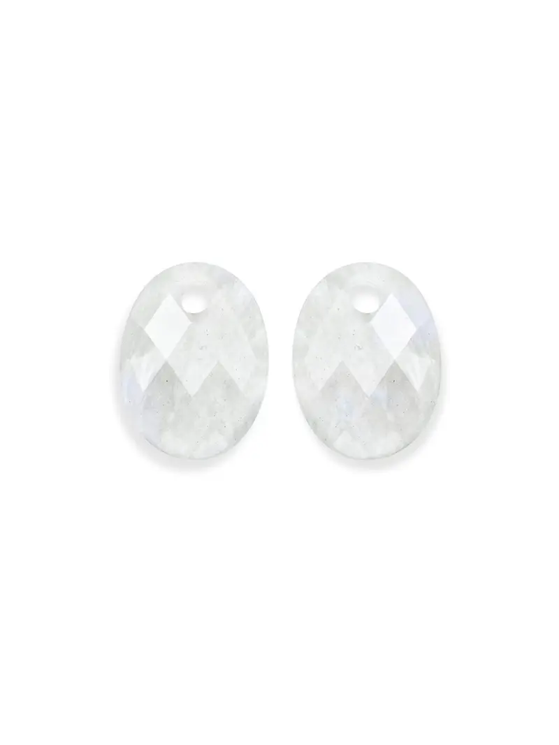 Oorbel Edelstenen Medium Oval Moonstone