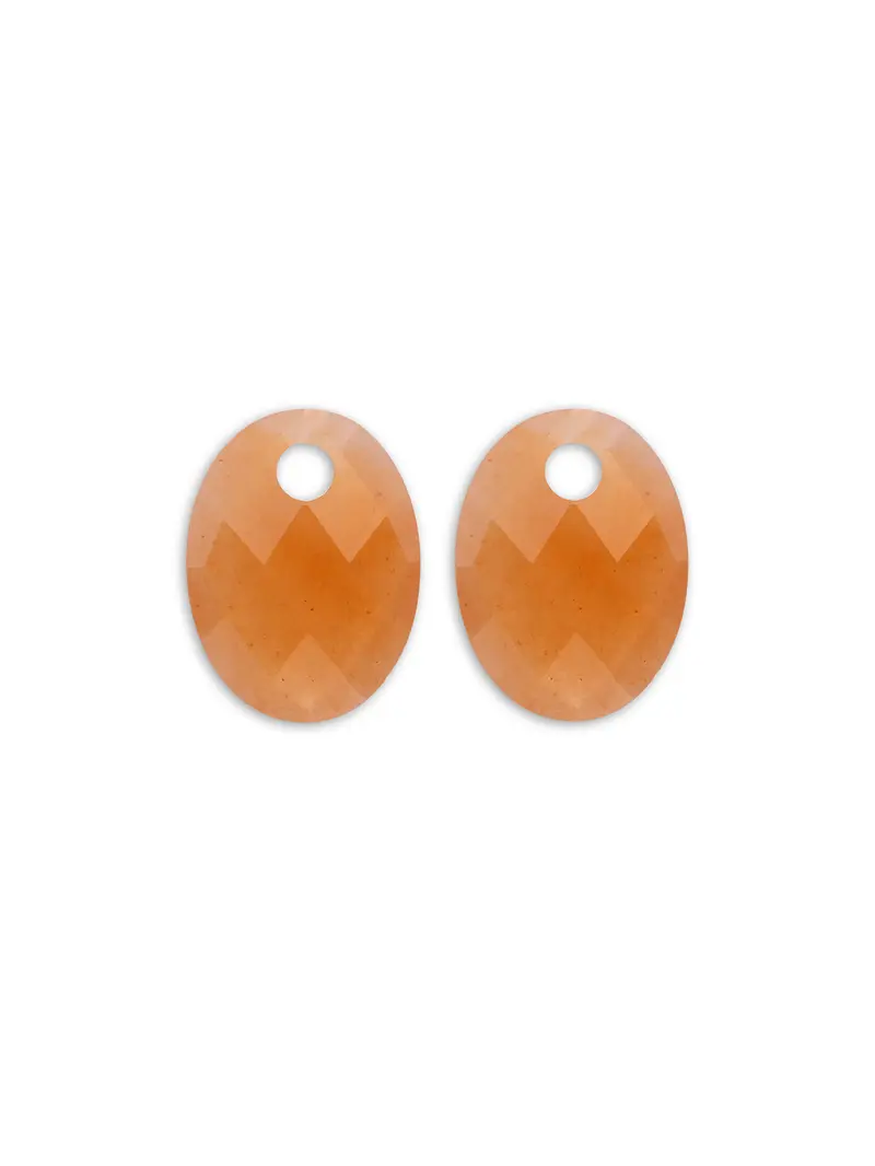 Oorbel Edelstenen Medium Oval Red Aventurine