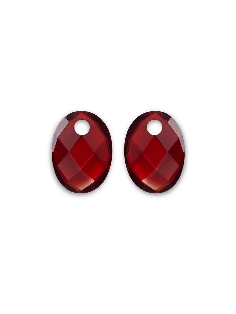 Oorbel Edelstenen Medium Oval Ruby Quartz