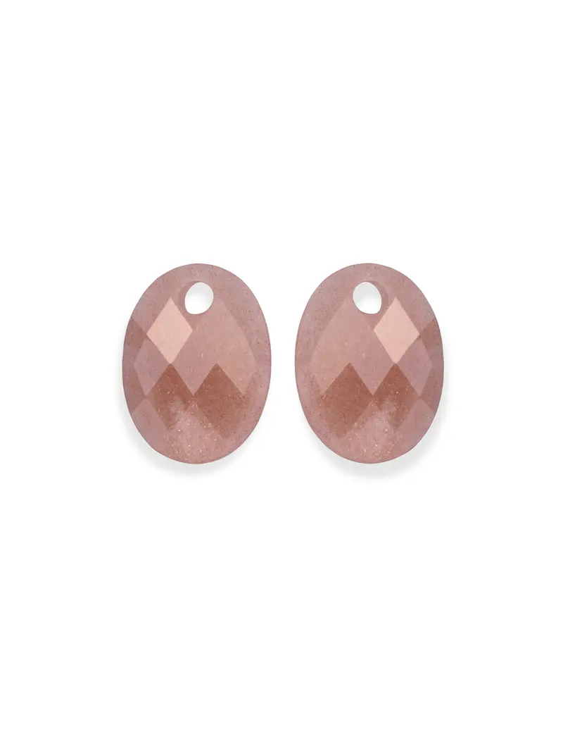 Oorbel Edelstenen Medium Oval Sunstone